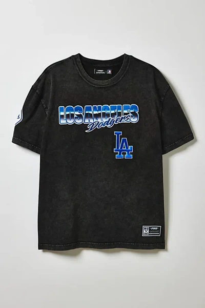 Pro Standard Mlb Los Angeles Dodgers Graphic Tee In Charcoal, Men's At Urban Outfitters In Black