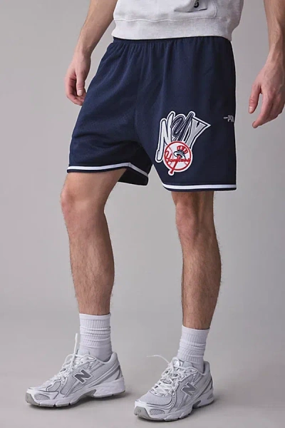 Pro Standard Mlb New York Yankees Mesh Basketball Short In Navy, Men's At Urban Outfitters