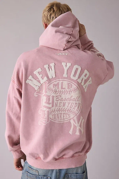 Pro Standard Mlb New York Yankees Street Team Graphic Hoodie Sweatshirt In Washed Mauve, Men's At Urban Outfitter In Pink