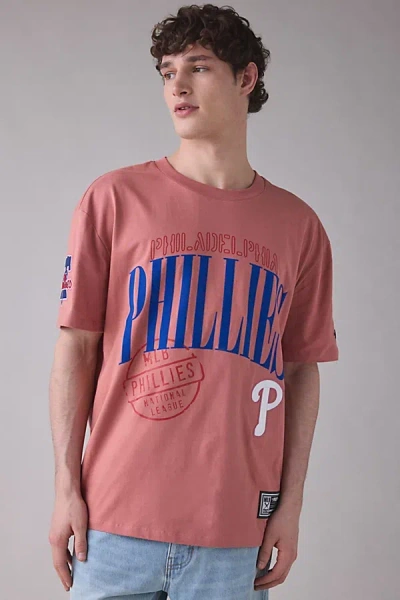 Pro Standard Mlb Philadelphia Phillies Team Logo Tee In Red, Men's At Urban Outfitters In Brown
