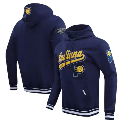 Pro Standard Navy Indiana Pacers Script Tail Pullover Hoodie
