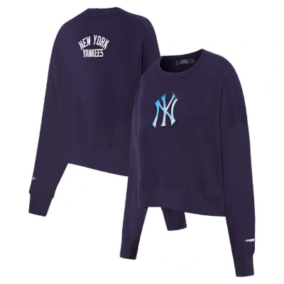 Pro Standard Navy New York Yankees Painted Sky Pullover Sweatshirt