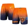 PRO STANDARD PRO STANDARD NAVY/ORANGE CHICAGO BEARS OMBRE MESH SHORTS