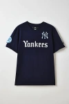Pro Standard New York Yankees Team Logo Tee In Navy, Men's At Urban Outfitters In Navy