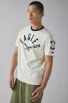 Pro Standard Nfl Philadelphia Eagles Ringer Tee In Ivory, Men's At Urban Outfitters In White
