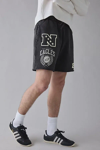 Pro Standard Nfl Philadelphia Eagles Street Graphic Sweat Short In Washed Black, Men's At Urban Outfitters