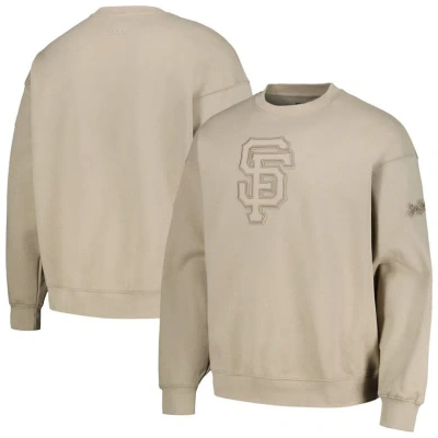 Pro Standard Pewter San Francisco Giants Neutral Drop Shoulder Pullover Sweatshirt