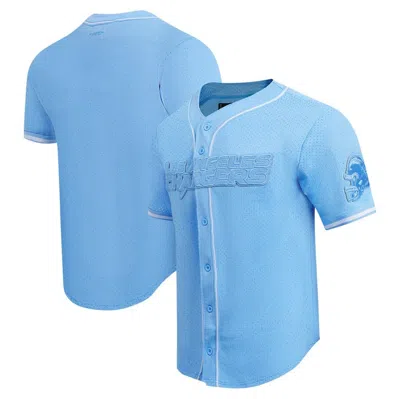 Pro Standard Powder Blue Los Angeles Chargers Triple Tonal Mesh Button-up Shirt