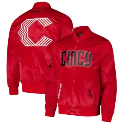 Pro Standard Red Cincinnati Reds City Connect Satin Full-snap Jacket