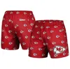 PRO STANDARD PRO STANDARD  RED KANSAS CITY CHIEFS ALLOVER PRINT MINI LOGO SHORTS