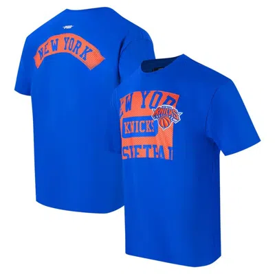 Pro Standard Royal New York Knicks Made To Play Drop Shoulder T-shirt