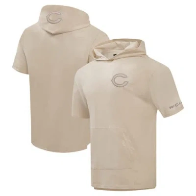 Pro Standard Tan Chicago Bears Neutrals Capsule Short Sleeve Pullover Hoodie