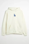 Pro Standard Uo Exclusive Mlb Los Angeles Dodgers Logo Hoodie Sweatshirt In Cream, Men's At Urban Outfitters