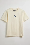 Pro Standard Uo Exclusive Mlb Los Angeles Dodgers Team Logo Tee In Ivory, Men's At Urban Outfitters In Ivory