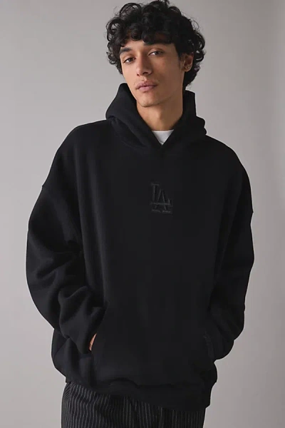 Pro Standard Uo Exclusive Mlb Los Angeles Dodgers Logo Hoodie Sweatshirt In Black, Men's At Urban Outfitters