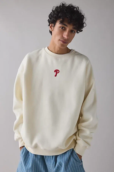 Pro Standard Uo Exclusive Mlb Philadelphia Phillies Crew Neck Sweatshirt In Eggshell, Men's At Urban Outfitters