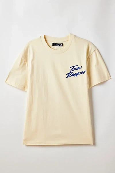 Pro Standard Uo Exclusive Mlb Texas Rangers Team Logo Graphic Tee In Eggshell, Men's At Urban Outfitters