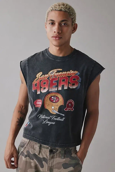 Pro Standard Uo Exclusive Nfl Team Logo Washed Cutoff Muscle Tee, Men's At Urban Outfitters In Black