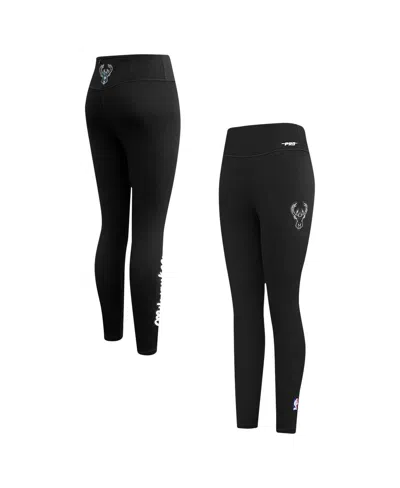 Pro Standard Women's Black Milwaukee Bucks Paint The City Jersey Leggings