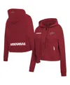 Pro Standard Women's Cardinal Arkansas Razorbacks Game Day Sequin Full-zip Hooded Jacket In Cardinal