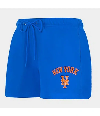 Pro Standard Women's New York Mets Mlb Classic Fleece Shorts In Blue