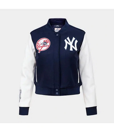Pro Standard Women's New York Yankees Mlb Classic Wool Varsity Jacket In Multi