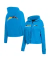 Pro Standard Women's Powder Blue Los Angeles Chargers Split Logo Full-zip Hoodie In Blue