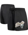 Pro Standard Black Milwaukee Bucks Script Woven Shorts In Black