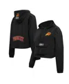 Pro Standard Black Phoenix Suns Classic Wind Woven Cropped Half-zip Jacket In Black