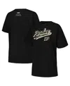 Pro Standard Black Purdue Boilermakers Script Tail Oversized Boyfriend T-shirt In Black