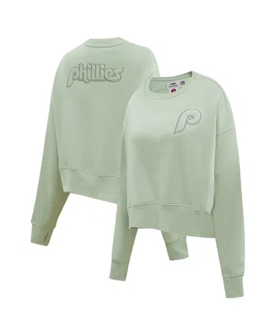 Pro Standard Women's  Green Philadelphia Phillies Fleece Pullover Sweatshirt