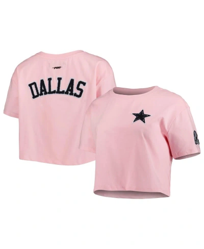 Pro Standard Women's  Pink Dallas Cowboys Cropped Boxy T-shirt