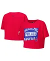 Pro Standard Women's Red Philadelphia Phillies Made To Play Boxy Cropped T-shirt In Red
