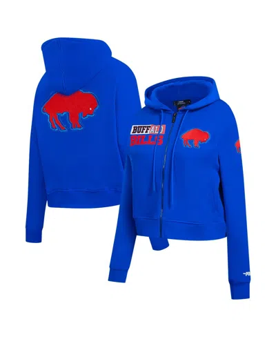 Pro Standard Women's Royal Buffalo Bills Split Logo Full-zip Hoodie In Blue