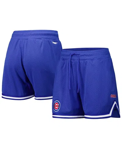 Pro Standard Women's Royal Chicago Cubs Classic Mesh Shorts In Blue
