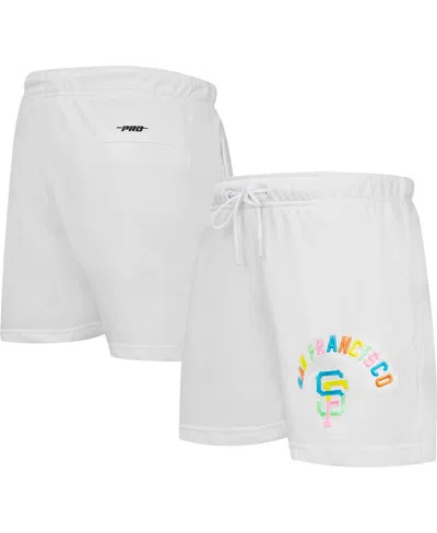 Pro Standard Women's White San Francisco Giants Washed Neon Shorts