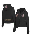 Pro Standard Women'sâ Black Florida State Seminoles Game Day Sequin Full-zip Hooded Jacket In Black
