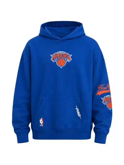 Pro Standard X Nba New York Knicks Drop-shoulder Hoodie In Blue
