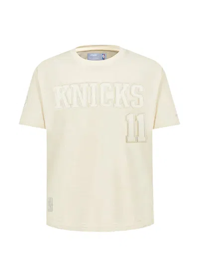 Pro Standard X Nba New York Knicks Jalen Brunson Embroidered T-shirt In Neutral