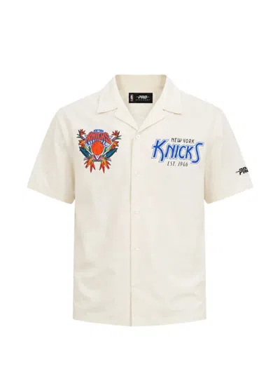 Pro Standard X New York Knicks Paradise Camp Shirt In Neutral