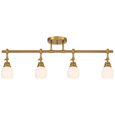 Pro Track Elm Park 4-head Gold Finish Wall Or Ceiling Track Light Kit