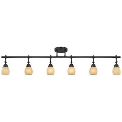 Pro Track Elm Park 57 1/2" Bronze 6-light Track Fixture Ceiling Light