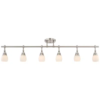 Pro Track Elm Park 57 1/2" Brushed Nickel 6-light Track Light Fixture