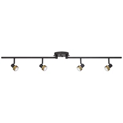 Pro Track Protrack Dalin 43 1/2" Wide 4-light Black And Gold Led Track Fixture