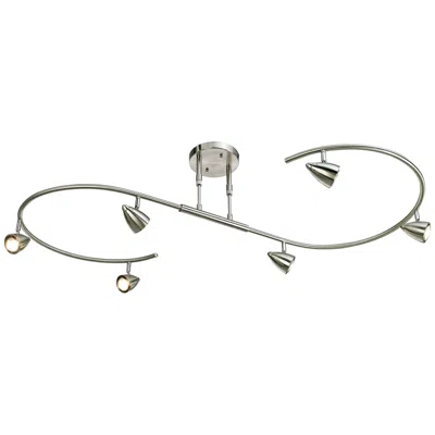 Pro Track Salazar 54" Wide Brushed Nickel S-wave Led Track Light