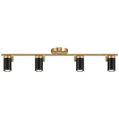 Pro Track Simms 4-light Black/gold Led Track Fixture