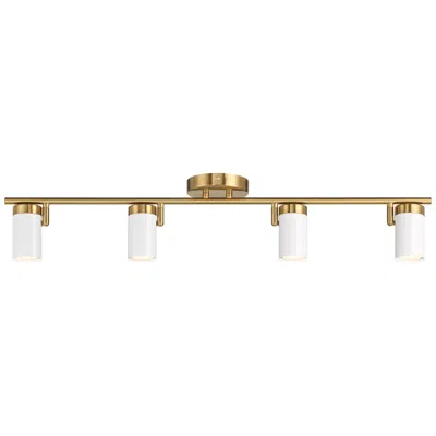 Pro Track Simms 4-light White/gold Led Track Fixture