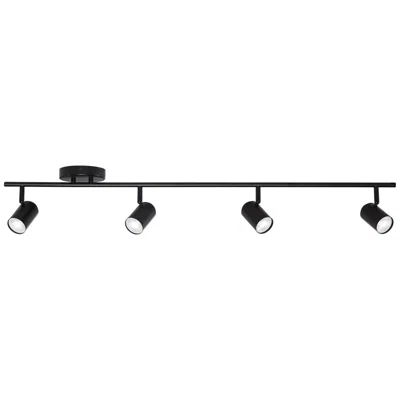 Pro Track Vester 4-light Black Led Wall Or Ceiling Track Fixture