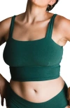 Proclaim Organic Cotton Square Neck Bralette In Green