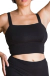Proclaim Square Neck Ultra Soft Longline Bralette In Black